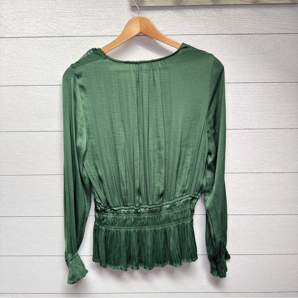 Philosophy | Forest Green Pleated Blouse | Soft Dramatic | Medium - Picture 8 of 11